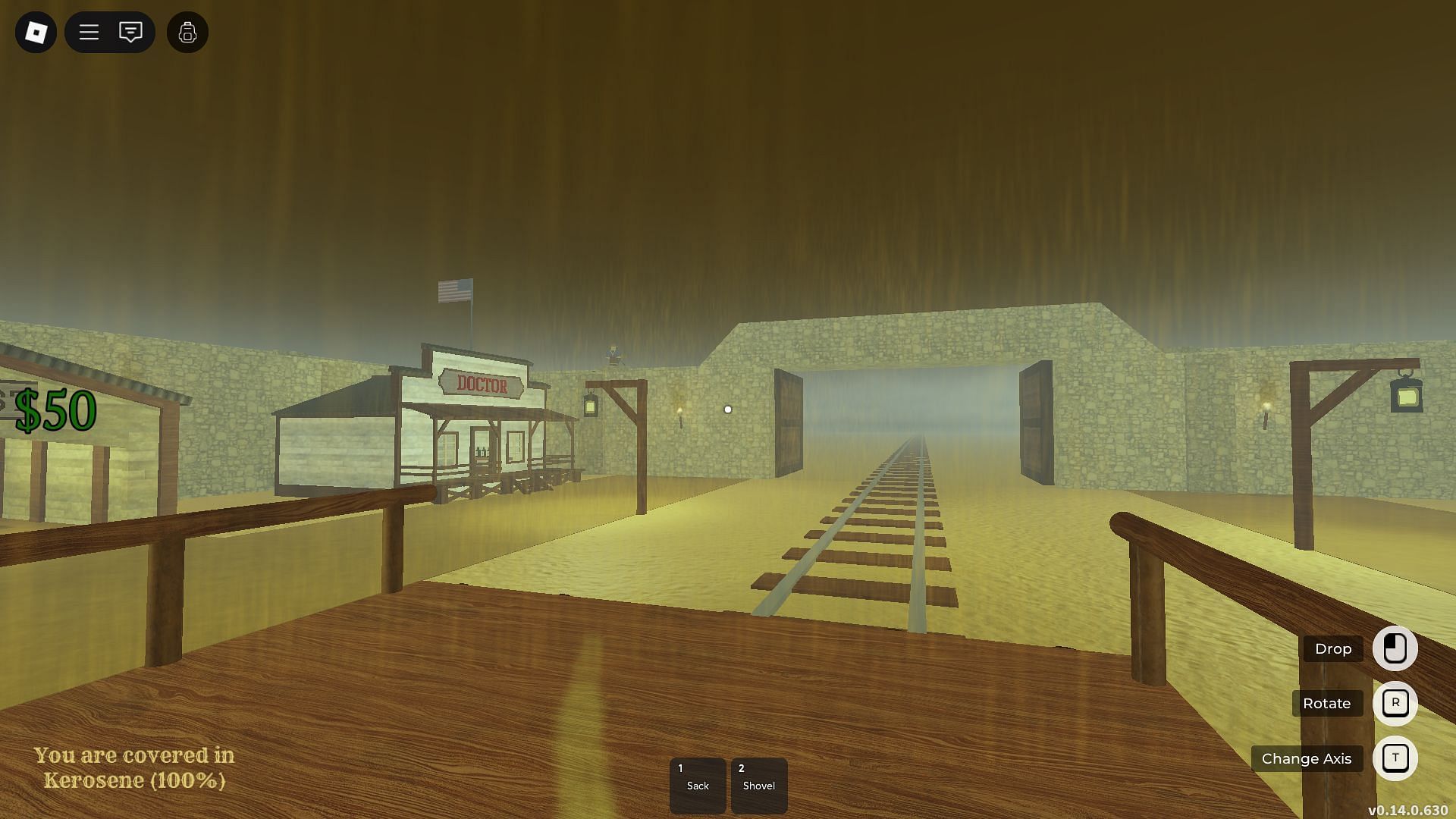 Kerosene rain in the Scorched Earth mode (Image via Roblox)